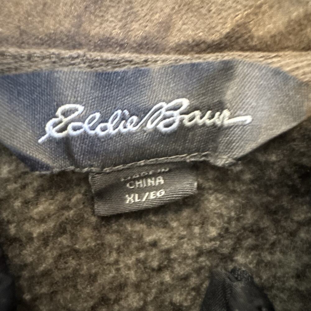 Eddie Bauer Men's Sweater Fleece Size XL Gray Quarter Zip - Picture 4 of 7